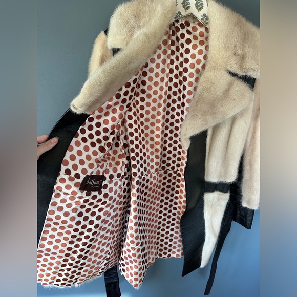 Vintage 70s Buffums California Genuine Leather / fur coat sz s/m - Picture 11 of 12
